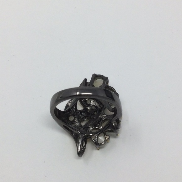 Fabulous Natural Fiery Opals & Topaz Ring - Picture 6 of 7